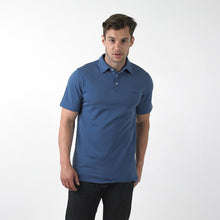 PIQUE POLO SHIRT - DENIM BLUE