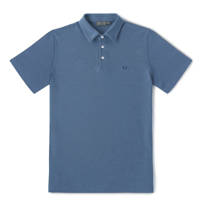 PIQUE POLO SHIRT - DENIM BLUE